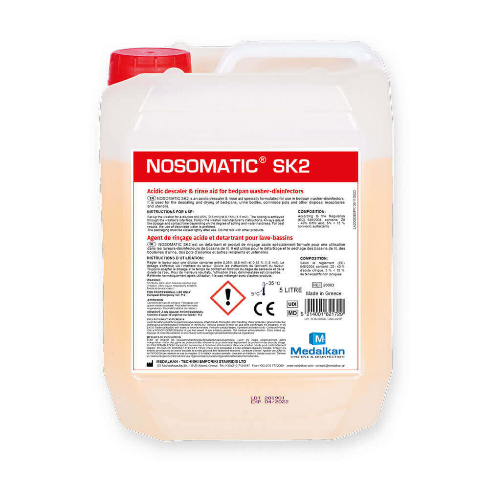 NOSOMATIC SK2 - Acidic descaler & rinse aid for bedpan washer-disinfectors