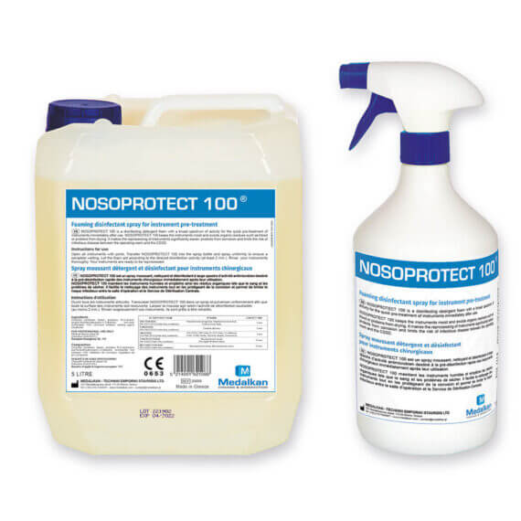 NOSOPROTECT 100 - Spray moussant détergent et désinfectant pour instruments chirurgicaux